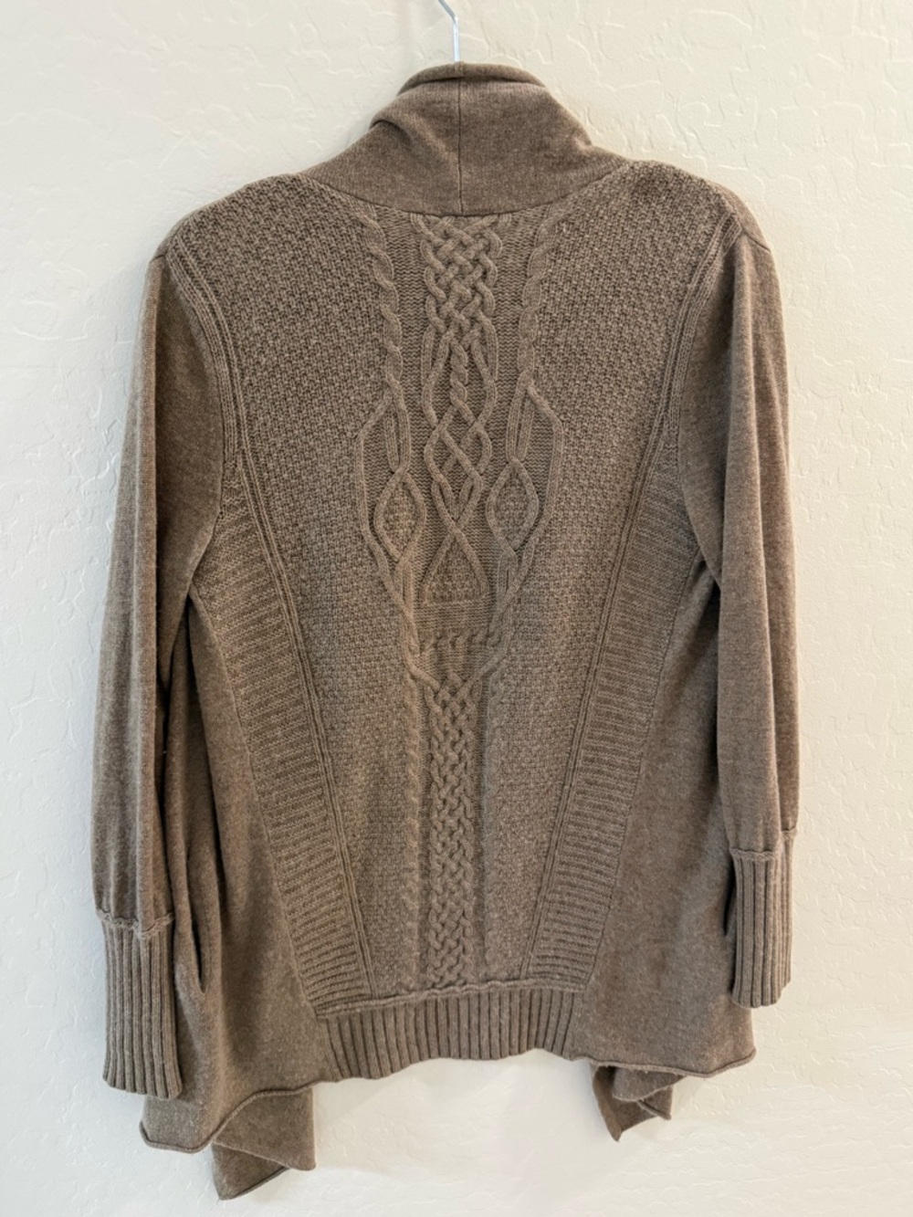 Skull Cashmere Osiris Cashmere Wool Drape Front Knit Cardigan